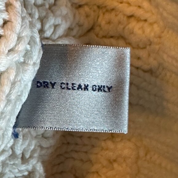 NWOT RARE Hand Knit Heavy 100% Cotton Ivory Cable Knit Fisherman Sweater Mens XL - Picture 11 of 13